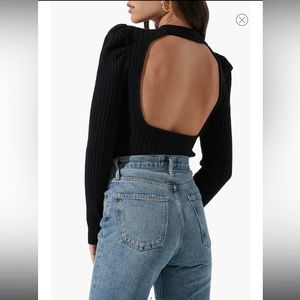 ASTR black cutout sweater